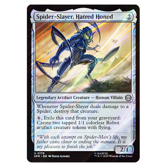 Spider-Slayer, Hatred Honed 0175 card from the Magic The Gathering set Marvel's Spider-Man