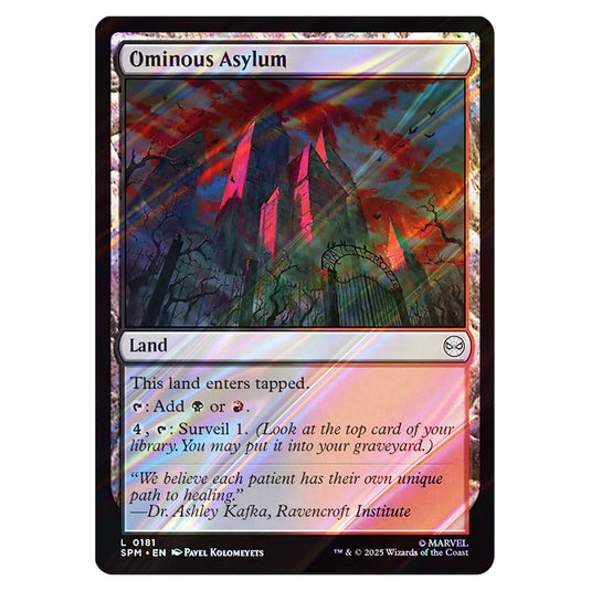 Ominous Asylum 0181 card from the Magic The Gathering set Marvel's Spider-Man