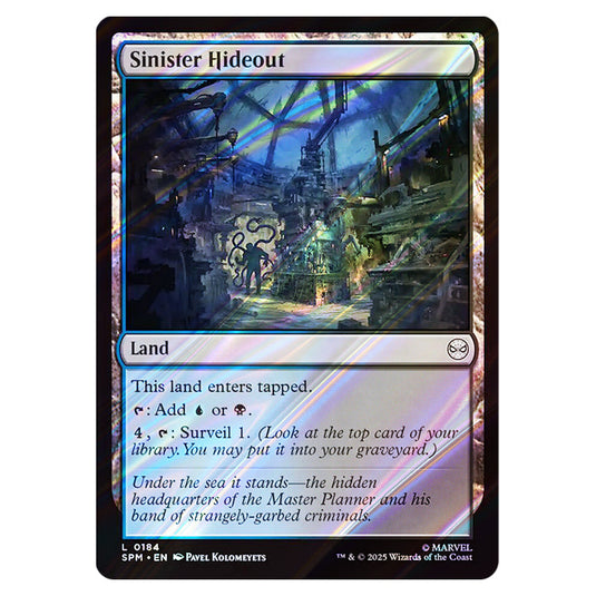 Sinister Hideout 0184 card from the Magic The Gathering set Marvel's Spider-Man
