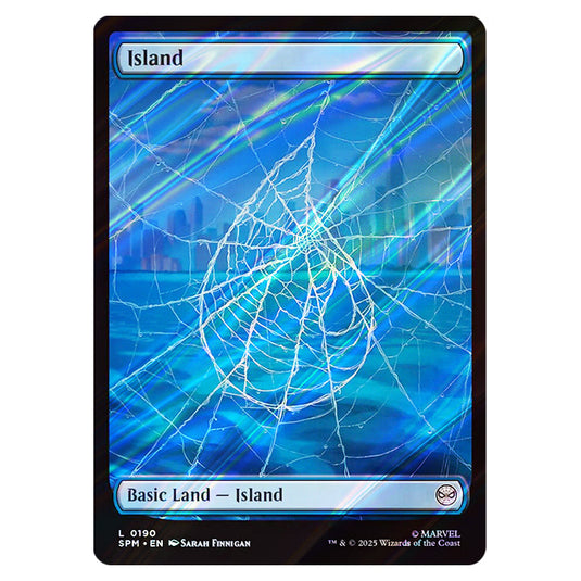 Island 0190 card from the Magic The Gathering set Marvel's Spider-Man
