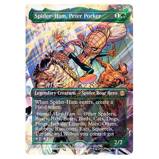 Spider-Ham, Peter Porker 0201 card from the Magic The Gathering set Marvel's Spider-Man