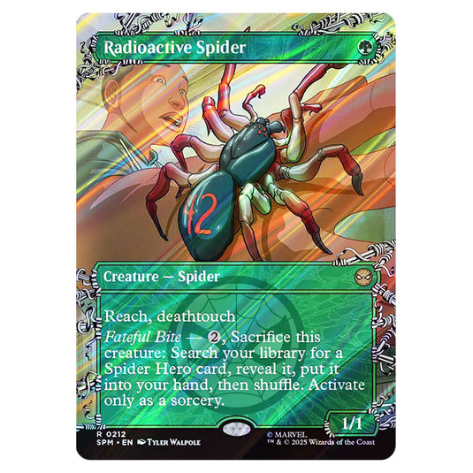 Radioactive Spider 0212 card from the Magic The Gathering set Marvel's Spider-Man