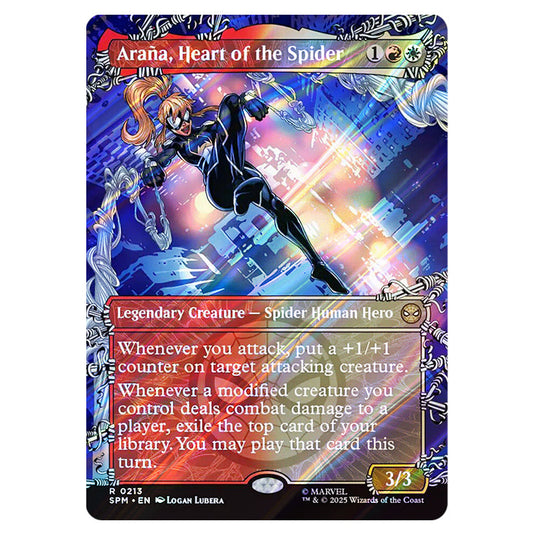 Araña, Heart of the Spider 0213 card from the Magic The Gathering set Marvel's Spider-Man