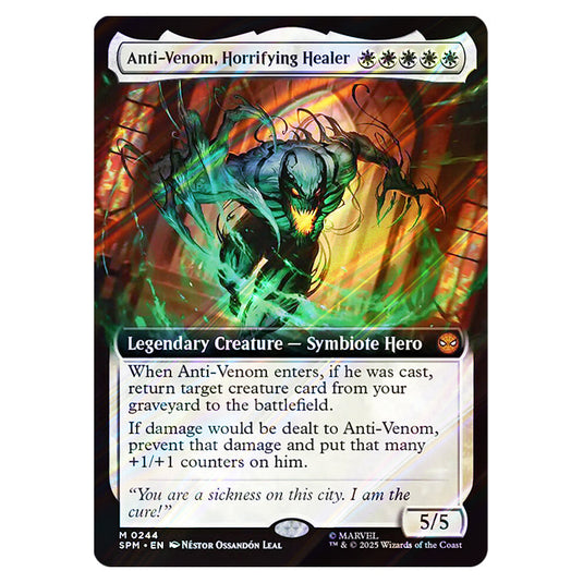 Anti-Venom, Horrifying Healer 0244 card from the Magic The Gathering set Marvel's Spider-Man