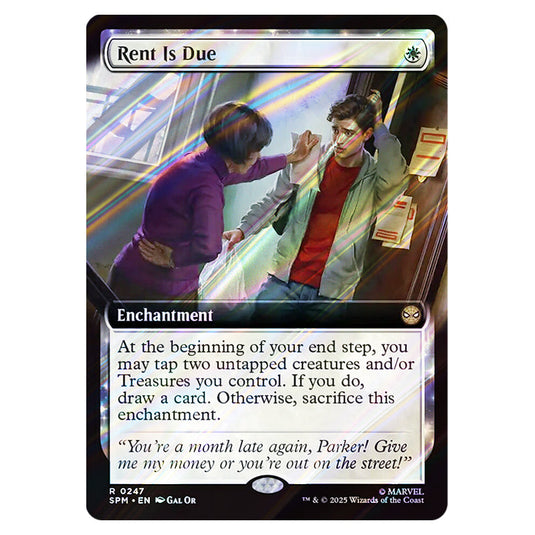 Rent Is Due 0247 card from the Magic The Gathering set Marvel's Spider-Man