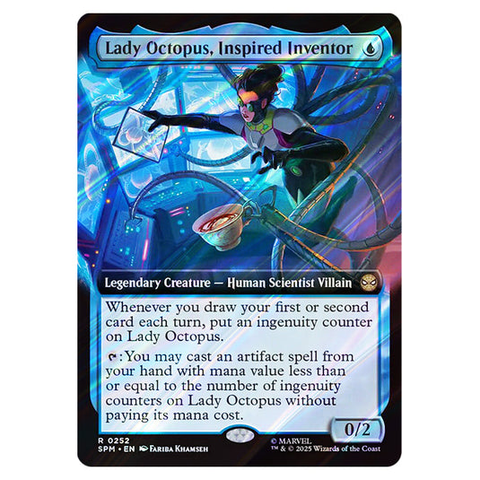 Lady Octopus, Inspired Inventor 0252 card from the Magic The Gathering set Marvel's Spider-Man