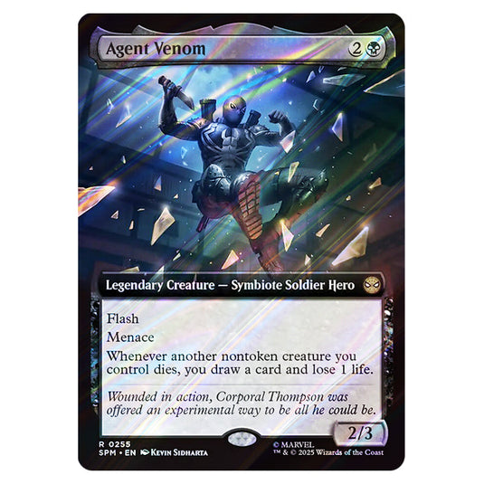 Agent Venom 0255 card from the Magic The Gathering set Marvel's Spider-Man