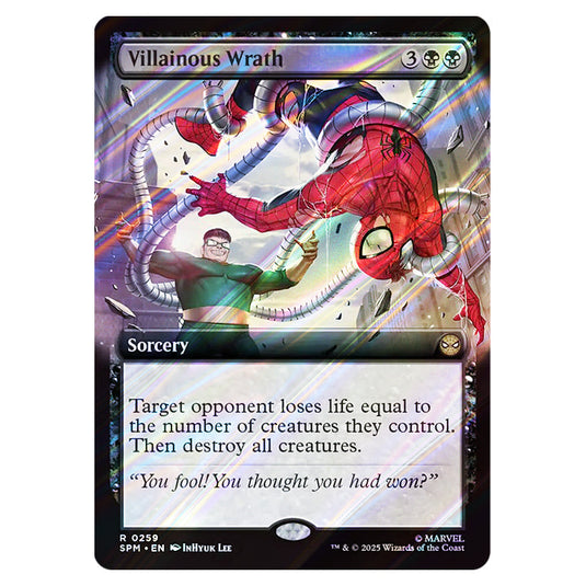 Villainous Wrath 0259 card from the Magic The Gathering set Marvel's Spider-Man