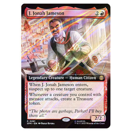 J. Jonah Jameson 0261 card from the Magic The Gathering set Marvel's Spider-Man
