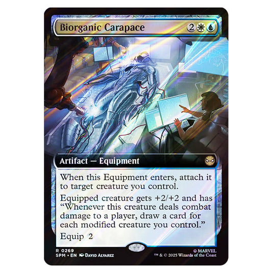 Biorganic Carapace 0269 card from the Magic The Gathering set Marvel's Spider-Man