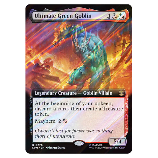 Ultimate Green Goblin 0276 card from the Magic The Gathering set Marvel's Spider-Man