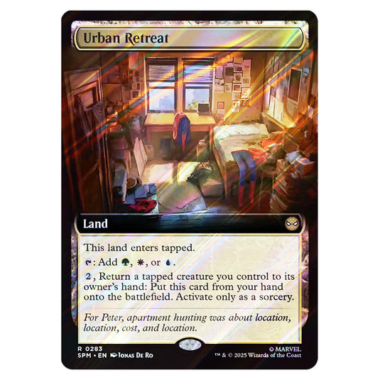 Urban Retreat 0283 card from the Magic The Gathering set Marvel's Spider-Man