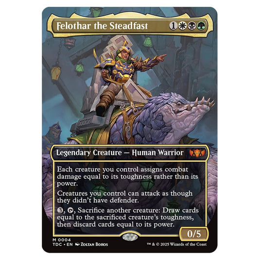 Felothar the Steadfast 0004 card from the Magic The Gathering set Tarkir: Dragonstorm Commander