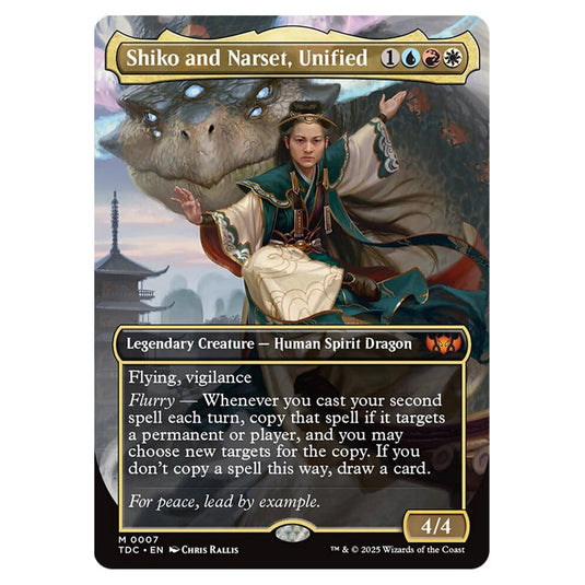 Shiko and Narset, Unified 0007 card from the Magic The Gathering set Tarkir: Dragonstorm Commander