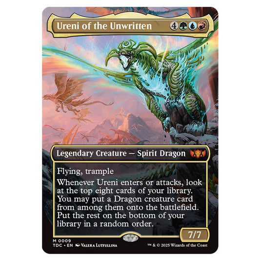 Ureni of the Unwritten 0009 card from the Magic The Gathering set Tarkir: Dragonstorm Commander