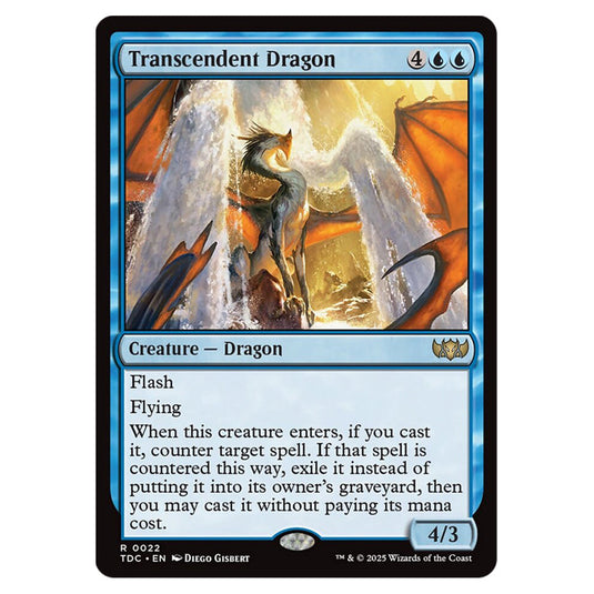 Transcendent Dragon 0022 card from the Magic The Gathering set Tarkir: Dragonstorm Commander