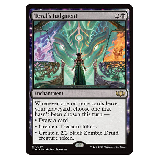 Teval's Judgment 0028 card from the Magic The Gathering set Tarkir: Dragonstorm Commander