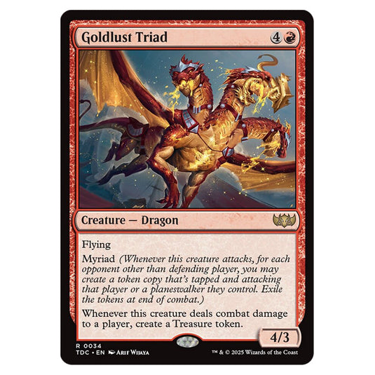 Goldlust Triad 0034 card from the Magic The Gathering set Tarkir: Dragonstorm Commander