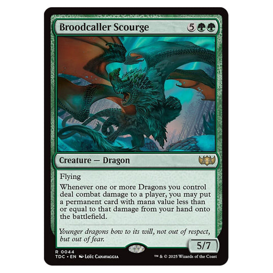 Broodcaller Scourge 0044 card from the Magic The Gathering set Tarkir: Dragonstorm Commander