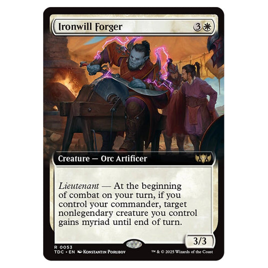 Ironwill Forger 0053 card from the Magic The Gathering set Tarkir: Dragonstorm Commander