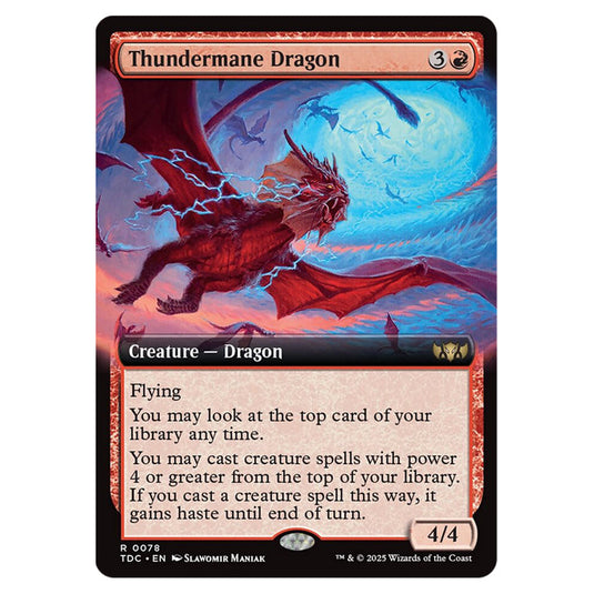 Thundermane Dragon 0078 card from the Magic The Gathering set Tarkir: Dragonstorm Commander
