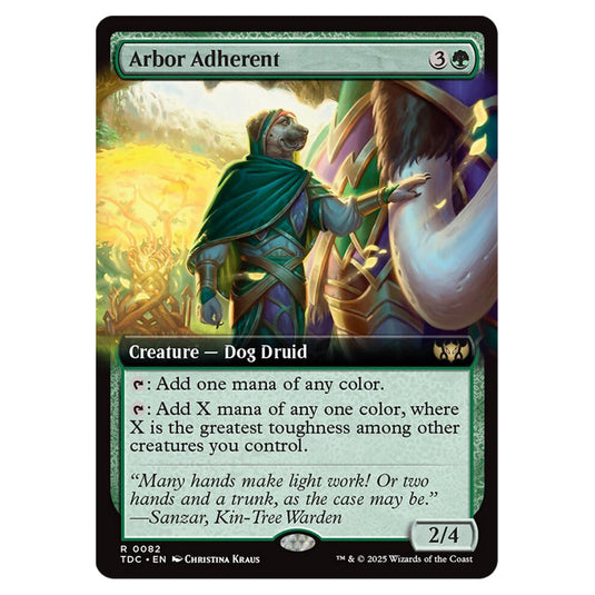 Arbor Adherent 0082 card from the Magic The Gathering set Tarkir: Dragonstorm Commander