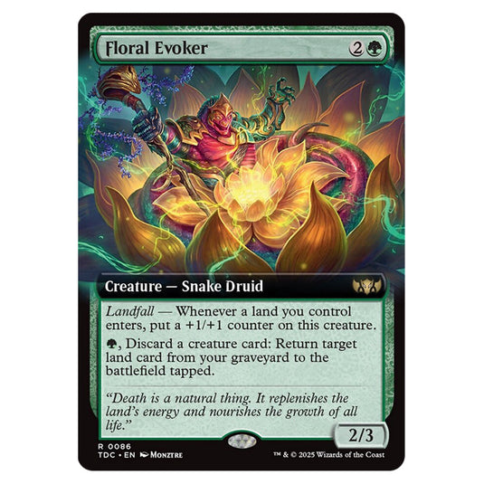 Floral Evoker 0086 card from the Magic The Gathering set Tarkir: Dragonstorm Commander