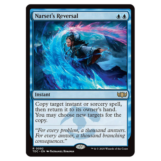 Narset's Reversal 0092 card from the Magic The Gathering set Tarkir: Dragonstorm Commander