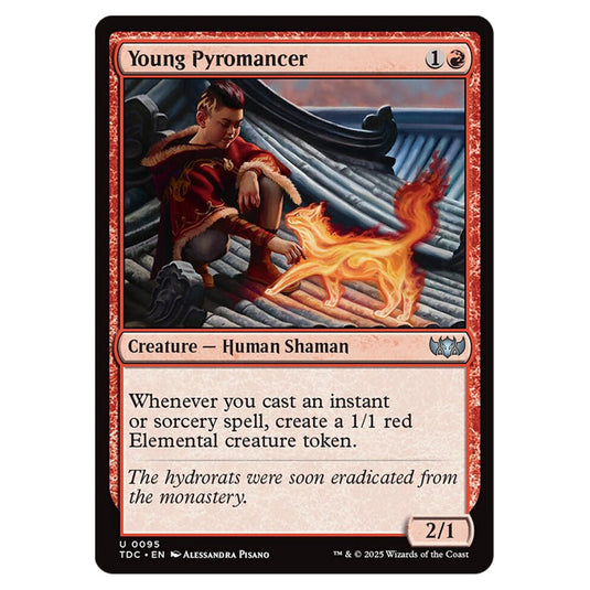 Young Pyromancer 0095 card from the Magic The Gathering set Tarkir: Dragonstorm Commander