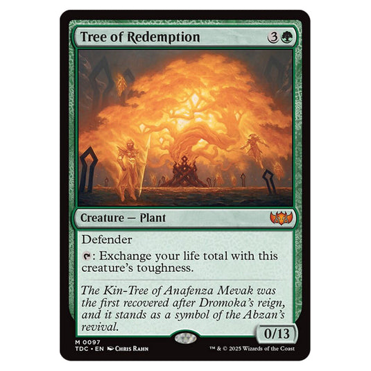 Tree of Redemption 0097 card from the Magic The Gathering set Tarkir: Dragonstorm Commander
