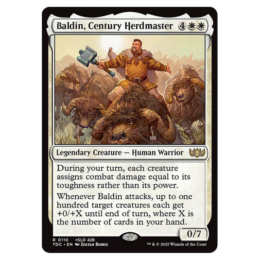 Baldin, Century Herdmaster 0110 card from the Magic The Gathering set Tarkir: Dragonstorm Commander