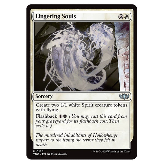 Lingering Souls 0123 card from the Magic The Gathering set Tarkir: Dragonstorm Commander