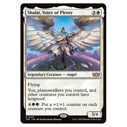 Shalai, Voice of Plenty 0130 card from the Magic The Gathering set Tarkir: Dragonstorm Commander