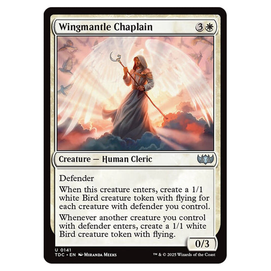 Wingmantle Chaplain 0141 card from the Magic The Gathering set Tarkir: Dragonstorm Commander