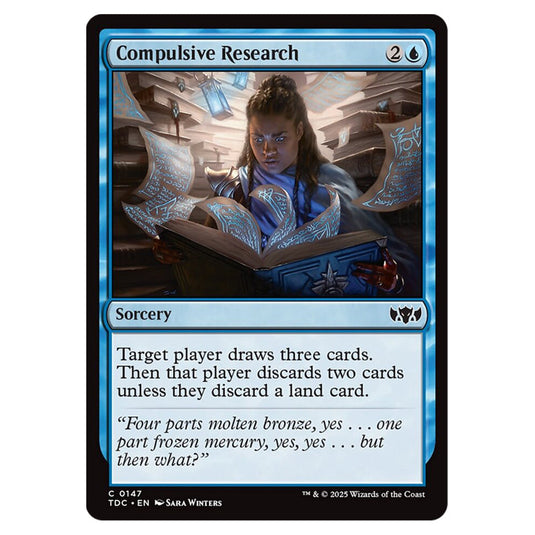 Compulsive Research 0147 card from the Magic The Gathering set Tarkir: Dragonstorm Commander