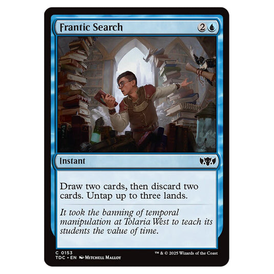 Frantic Search 0153 card from the Magic The Gathering set Tarkir: Dragonstorm Commander