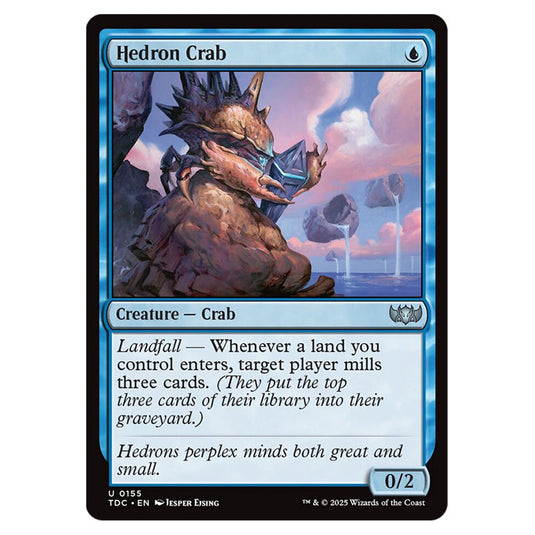 Hedron Crab 0155 card from the Magic The Gathering set Tarkir: Dragonstorm Commander