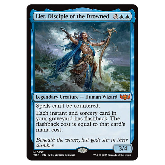Lier, Disciple of the Drowned 0157 card from the Magic The Gathering set Tarkir: Dragonstorm Commander