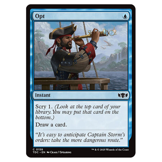Opt 0158 card from the Magic The Gathering set Tarkir: Dragonstorm Commander
