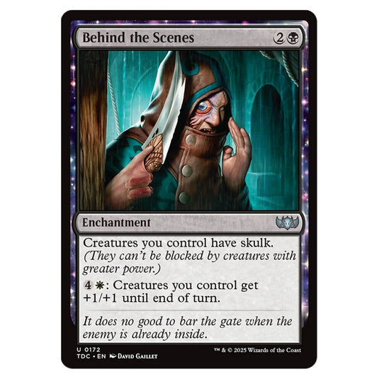 Behind the Scenes 0172 card from the Magic The Gathering set Tarkir: Dragonstorm Commander