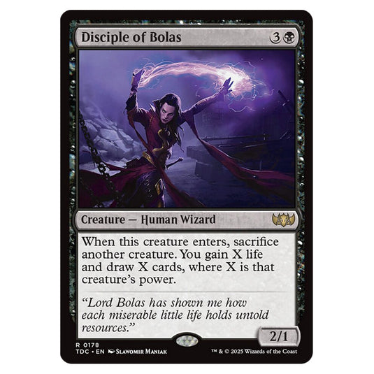 Disciple of Bolas 0178 card from the Magic The Gathering set Tarkir: Dragonstorm Commander