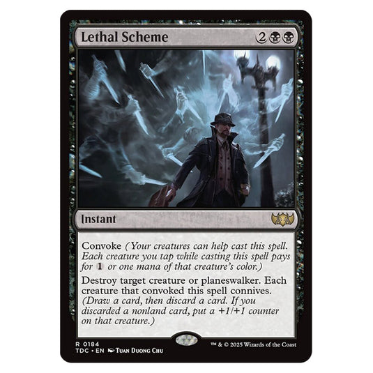 Lethal Scheme 0184 card from the Magic The Gathering set Tarkir: Dragonstorm Commander