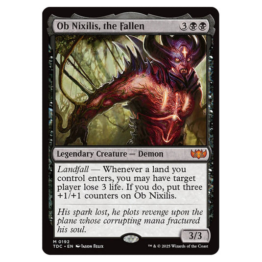 Ob Nixilis, the Fallen 0192 card from the Magic The Gathering set Tarkir: Dragonstorm Commander
