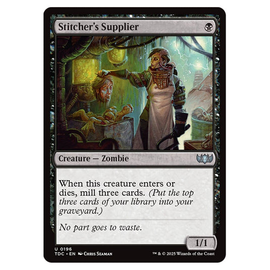 Stitcher's Supplier 0196 card from the Magic The Gathering set Tarkir: Dragonstorm Commander