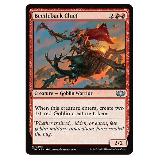 Beetleback Chief 0205 card from the Magic The Gathering set Tarkir: Dragonstorm Commander