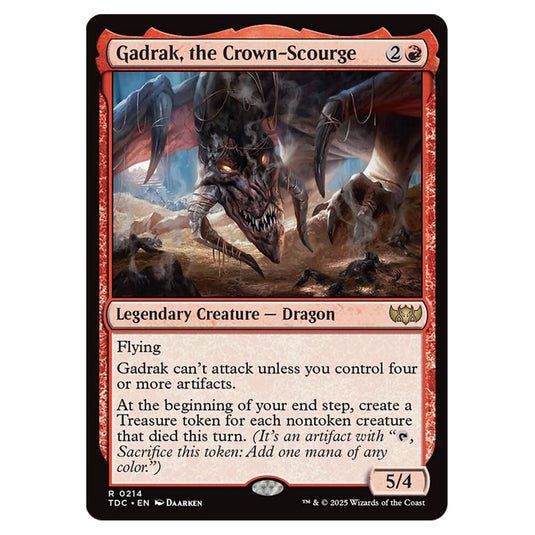 Gadrak, the Crown-Scourge 0214 card from the Magic The Gathering set Tarkir: Dragonstorm Commander