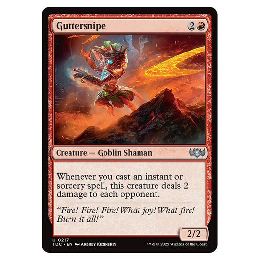 Guttersnipe 0217 card from the Magic The Gathering set Tarkir: Dragonstorm Commander
