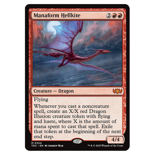 Manaform Hellkite 0224 card from the Magic The Gathering set Tarkir: Dragonstorm Commander
