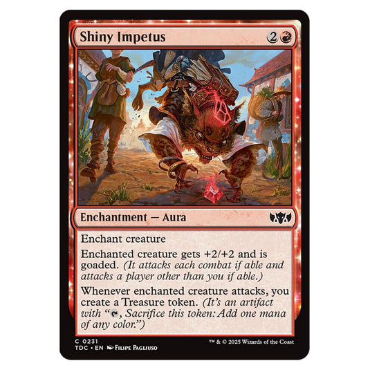 Shiny Impetus 0231 card from the Magic The Gathering set Tarkir: Dragonstorm Commander