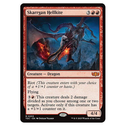 Skarrgan Hellkite 0233 card from the Magic The Gathering set Tarkir: Dragonstorm Commander